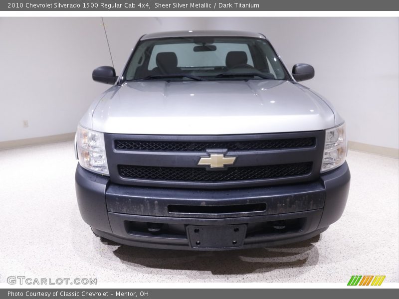 Sheer Silver Metallic / Dark Titanium 2010 Chevrolet Silverado 1500 Regular Cab 4x4