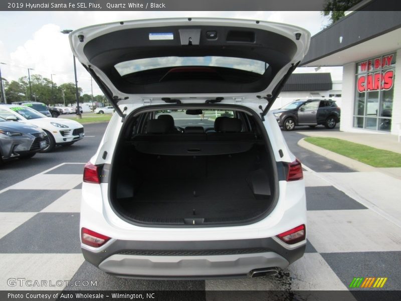 Quartz White / Black 2019 Hyundai Santa Fe SEL Plus