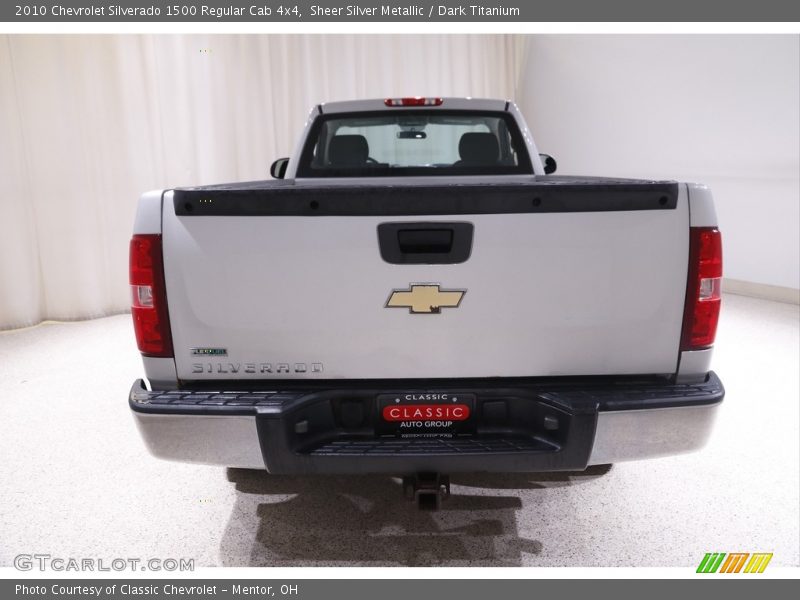 Sheer Silver Metallic / Dark Titanium 2010 Chevrolet Silverado 1500 Regular Cab 4x4
