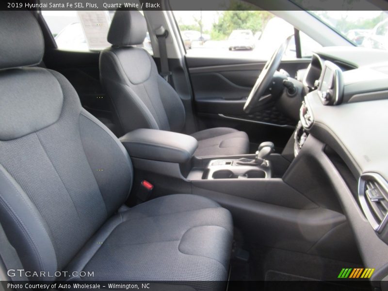 Quartz White / Black 2019 Hyundai Santa Fe SEL Plus