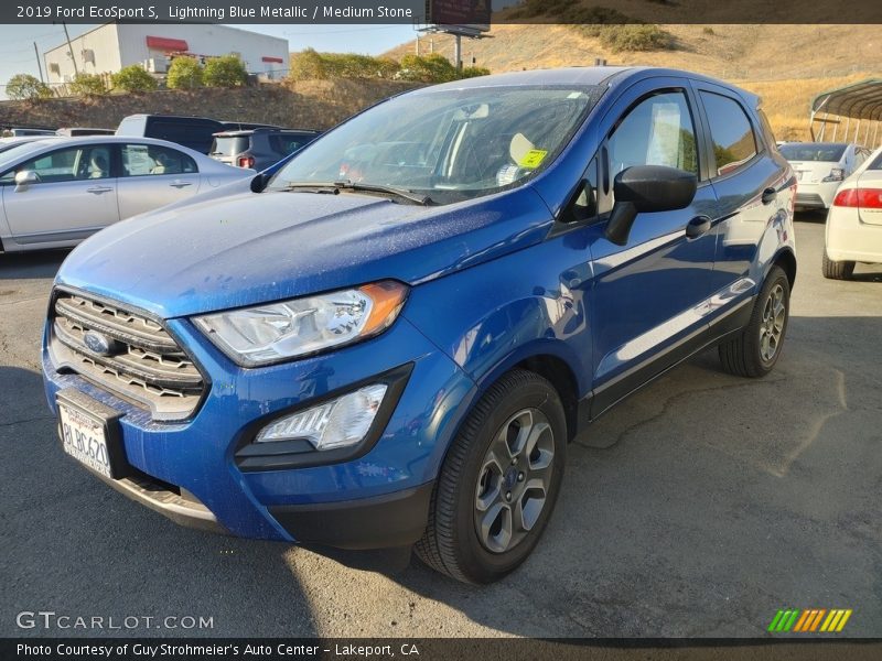 Lightning Blue Metallic / Medium Stone 2019 Ford EcoSport S