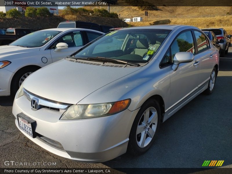 Alabaster Silver Metallic / Gray 2007 Honda Civic EX Sedan