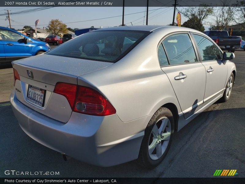 Alabaster Silver Metallic / Gray 2007 Honda Civic EX Sedan