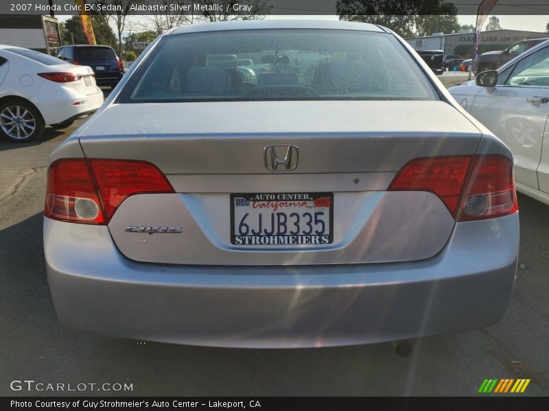 Alabaster Silver Metallic / Gray 2007 Honda Civic EX Sedan