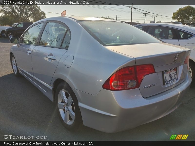 Alabaster Silver Metallic / Gray 2007 Honda Civic EX Sedan