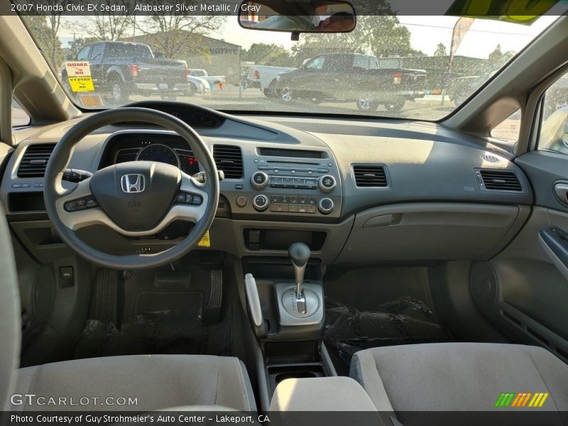 Alabaster Silver Metallic / Gray 2007 Honda Civic EX Sedan