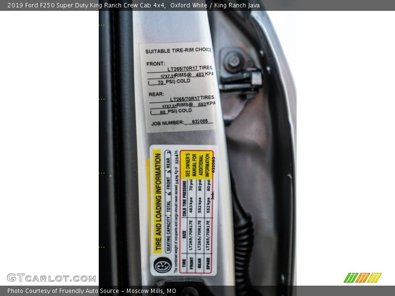 Oxford White / King Ranch Java 2019 Ford F250 Super Duty King Ranch Crew Cab 4x4