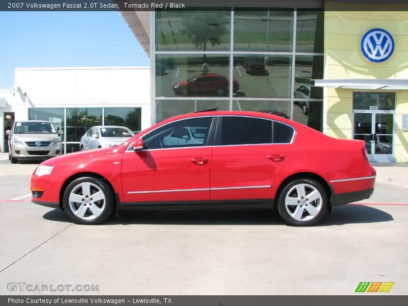 Tornado Red / Black 2007 Volkswagen Passat 2.0T Sedan