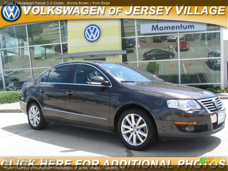 Mocha Brown / Pure Beige 2006 Volkswagen Passat 3.6 Sedan
