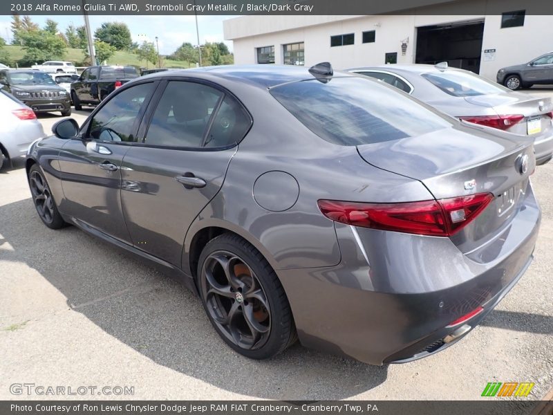 Stromboli Gray Metallic / Black/Dark Gray 2018 Alfa Romeo Giulia Ti AWD