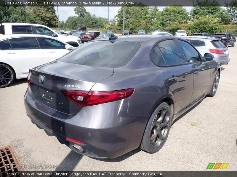 Stromboli Gray Metallic / Black/Dark Gray 2018 Alfa Romeo Giulia Ti AWD