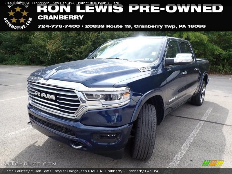 Patriot Blue Pearl / Black 2020 Ram 1500 Longhorn Crew Cab 4x4