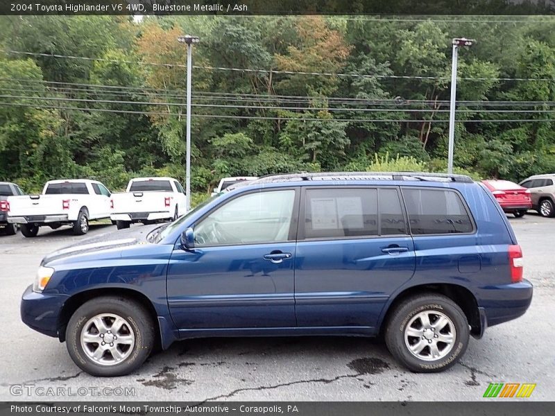 Bluestone Metallic / Ash 2004 Toyota Highlander V6 4WD
