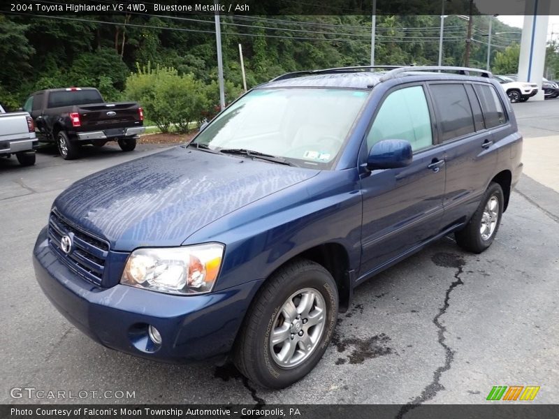 Bluestone Metallic / Ash 2004 Toyota Highlander V6 4WD