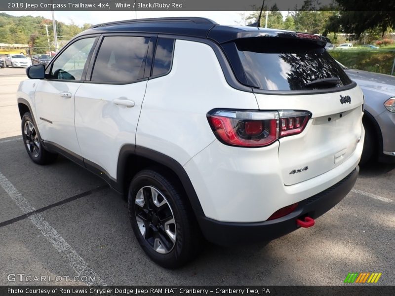 White / Black/Ruby Red 2018 Jeep Compass Trailhawk 4x4