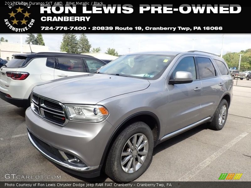 Billet Metallic / Black 2017 Dodge Durango SXT AWD