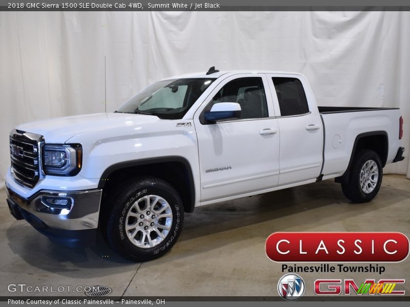 Summit White / Jet Black 2018 GMC Sierra 1500 SLE Double Cab 4WD