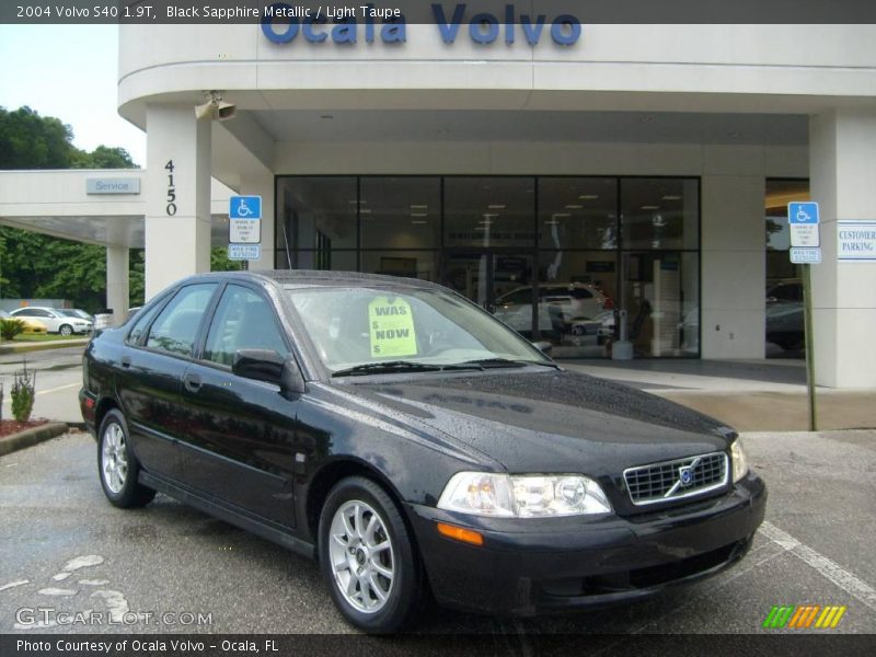 Black Sapphire Metallic / Light Taupe 2004 Volvo S40 1.9T