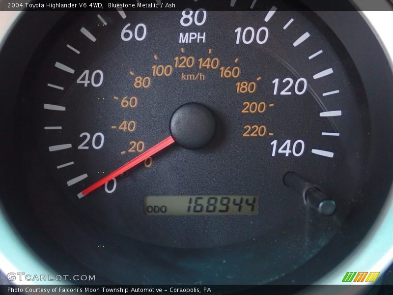 Bluestone Metallic / Ash 2004 Toyota Highlander V6 4WD