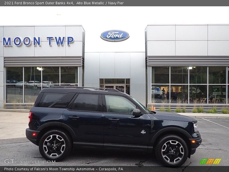 Alto Blue Metallic / Navy Pier 2021 Ford Bronco Sport Outer Banks 4x4