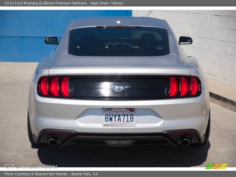 Ingot Silver / Ebony 2019 Ford Mustang EcoBoost Premium Fastback