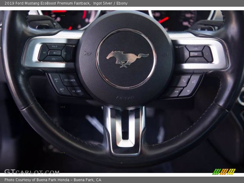 Ingot Silver / Ebony 2019 Ford Mustang EcoBoost Premium Fastback