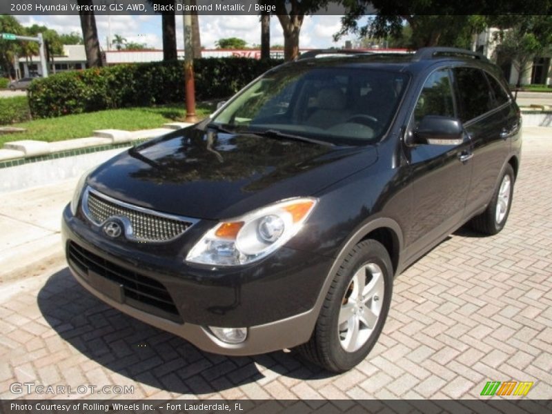 Black Diamond Metallic / Beige 2008 Hyundai Veracruz GLS AWD