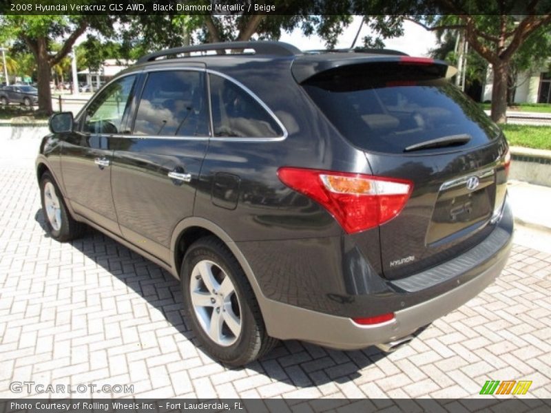 Black Diamond Metallic / Beige 2008 Hyundai Veracruz GLS AWD