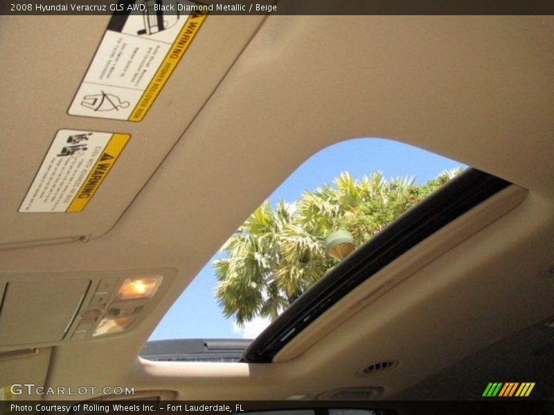 Black Diamond Metallic / Beige 2008 Hyundai Veracruz GLS AWD