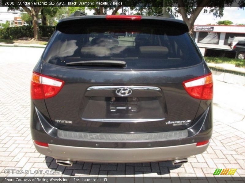 Black Diamond Metallic / Beige 2008 Hyundai Veracruz GLS AWD