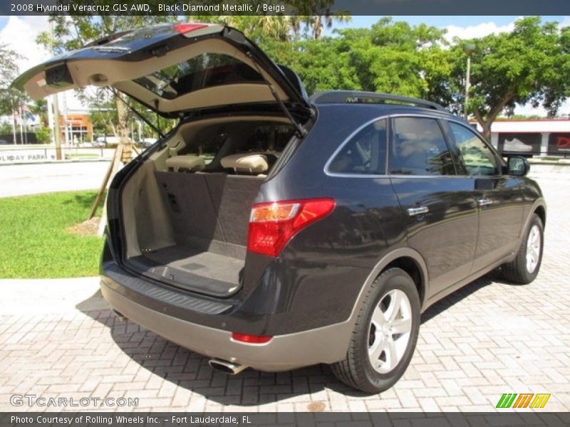 Black Diamond Metallic / Beige 2008 Hyundai Veracruz GLS AWD