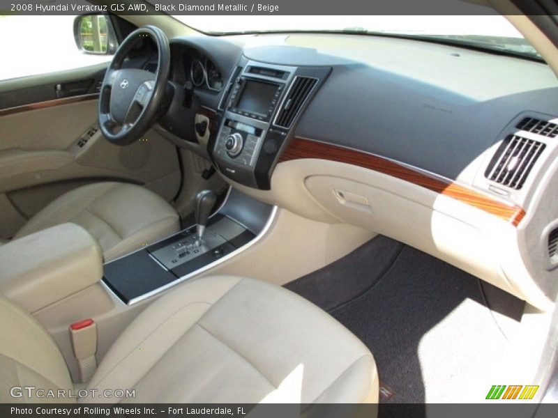 Black Diamond Metallic / Beige 2008 Hyundai Veracruz GLS AWD