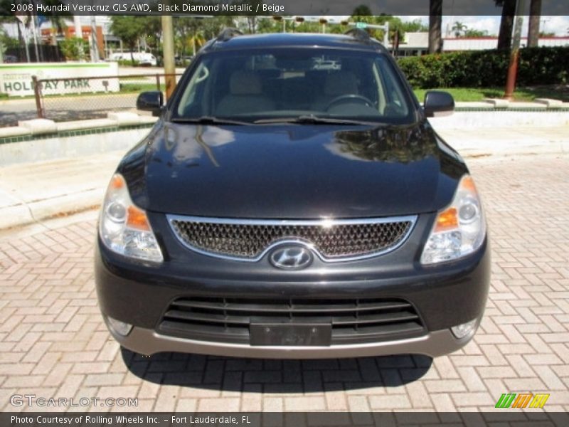 Black Diamond Metallic / Beige 2008 Hyundai Veracruz GLS AWD
