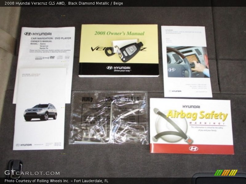 Black Diamond Metallic / Beige 2008 Hyundai Veracruz GLS AWD