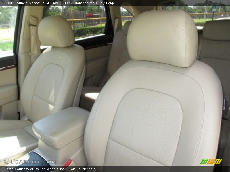 Black Diamond Metallic / Beige 2008 Hyundai Veracruz GLS AWD