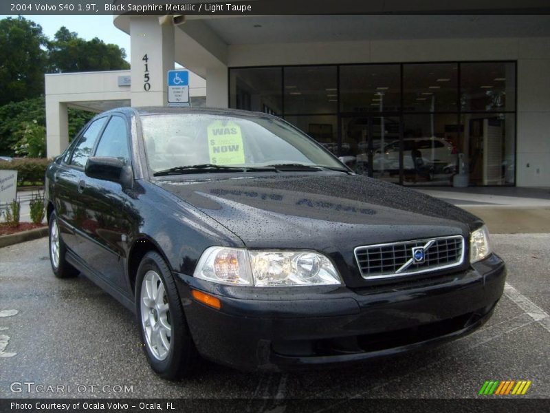 Black Sapphire Metallic / Light Taupe 2004 Volvo S40 1.9T
