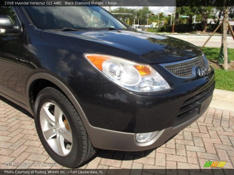 Black Diamond Metallic / Beige 2008 Hyundai Veracruz GLS AWD
