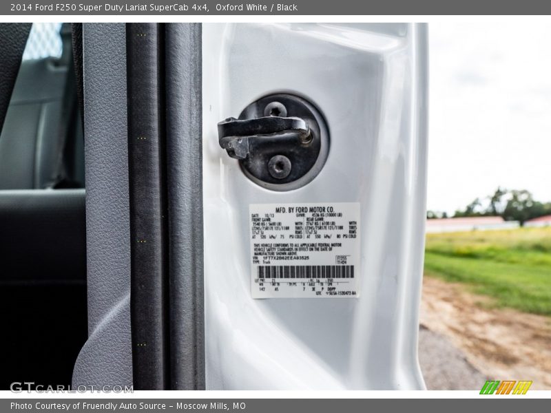 Oxford White / Black 2014 Ford F250 Super Duty Lariat SuperCab 4x4