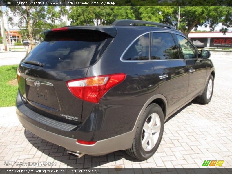 Black Diamond Metallic / Beige 2008 Hyundai Veracruz GLS AWD