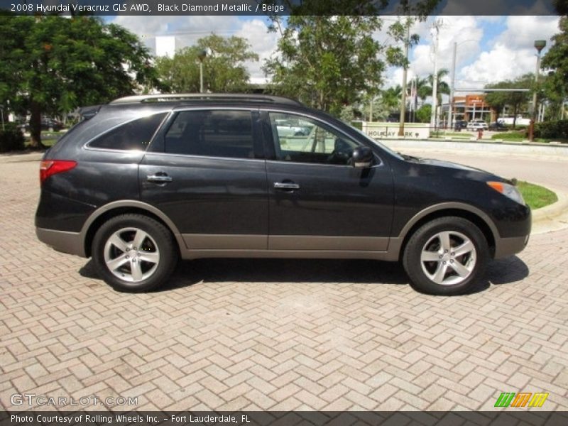 Black Diamond Metallic / Beige 2008 Hyundai Veracruz GLS AWD