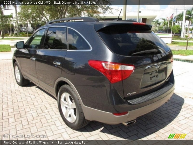 Black Diamond Metallic / Beige 2008 Hyundai Veracruz GLS AWD