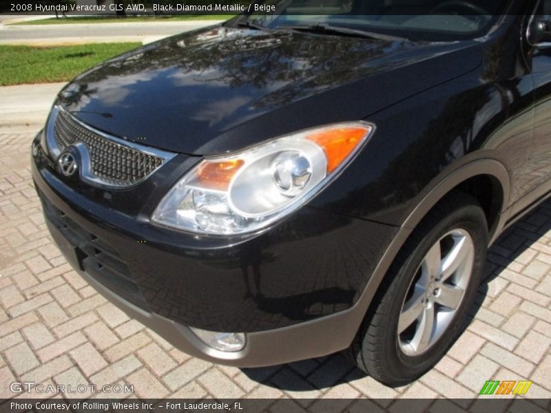 Black Diamond Metallic / Beige 2008 Hyundai Veracruz GLS AWD