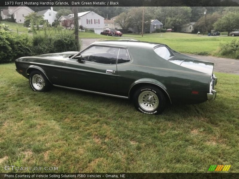 Dark Green Metallic / Black 1973 Ford Mustang Hardtop Grande