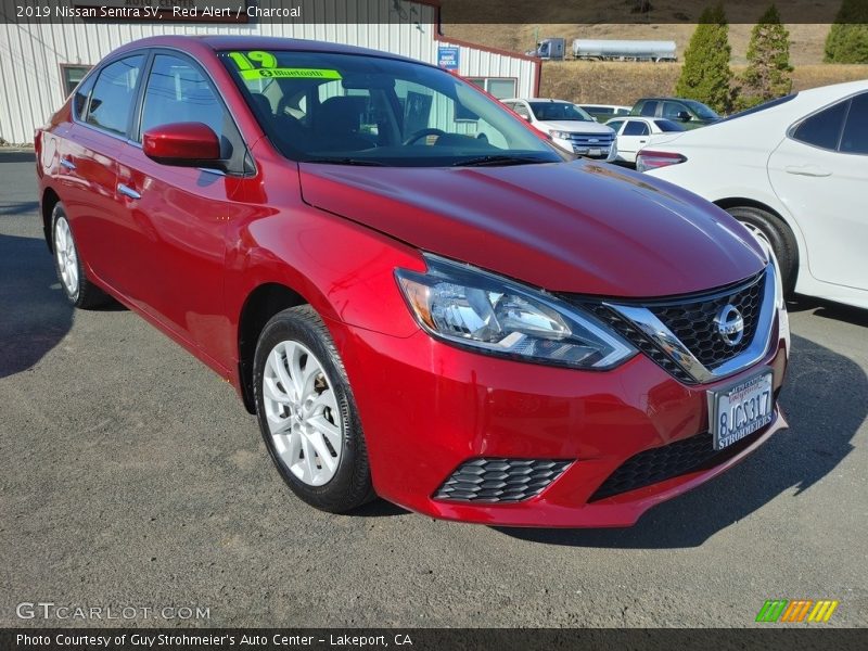 Red Alert / Charcoal 2019 Nissan Sentra SV