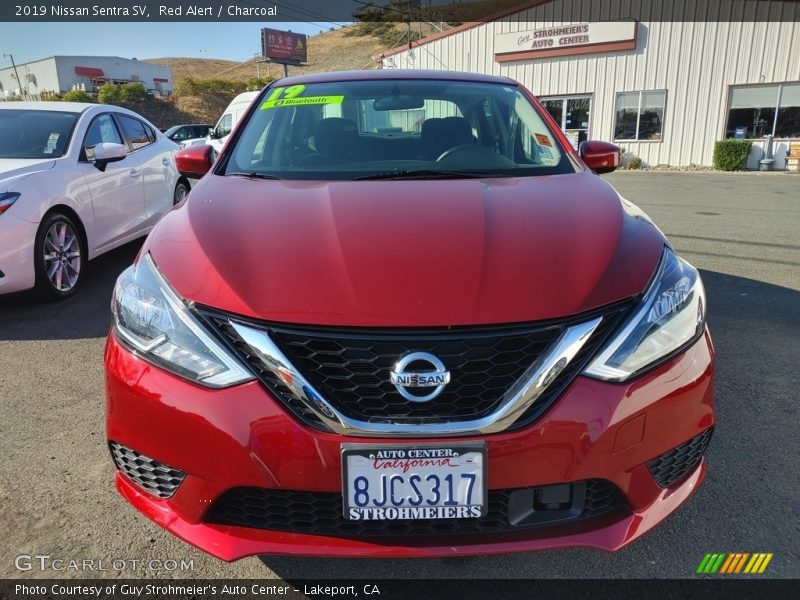 Red Alert / Charcoal 2019 Nissan Sentra SV