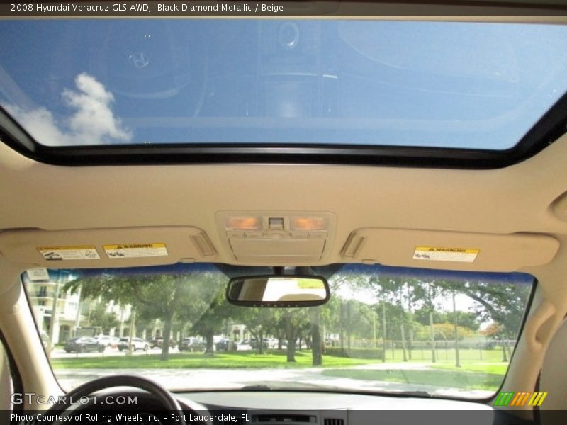 Black Diamond Metallic / Beige 2008 Hyundai Veracruz GLS AWD