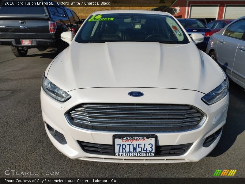 Oxford White / Charcoal Black 2016 Ford Fusion Energi SE