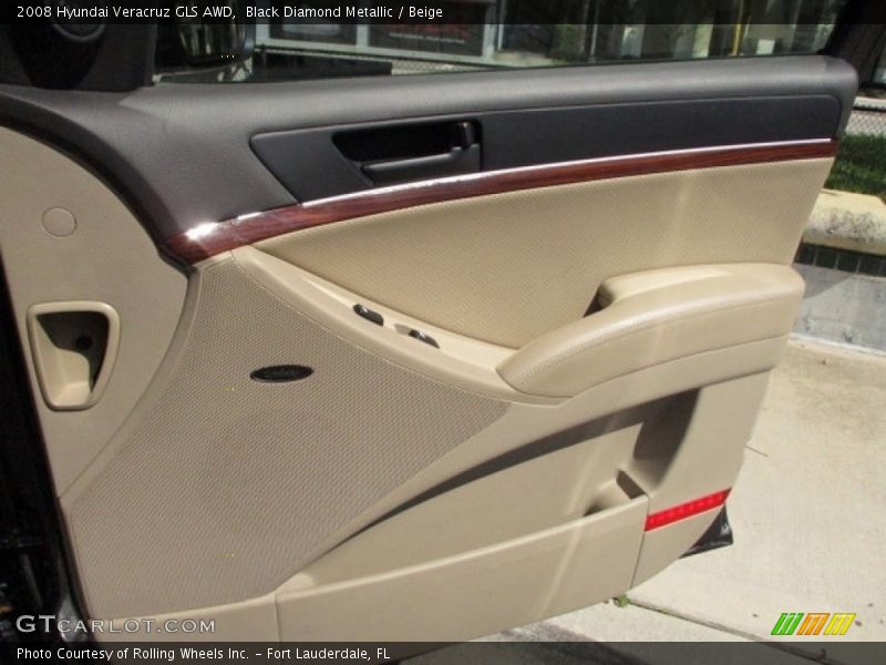 Black Diamond Metallic / Beige 2008 Hyundai Veracruz GLS AWD
