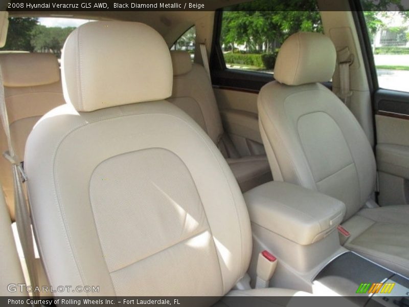 Black Diamond Metallic / Beige 2008 Hyundai Veracruz GLS AWD