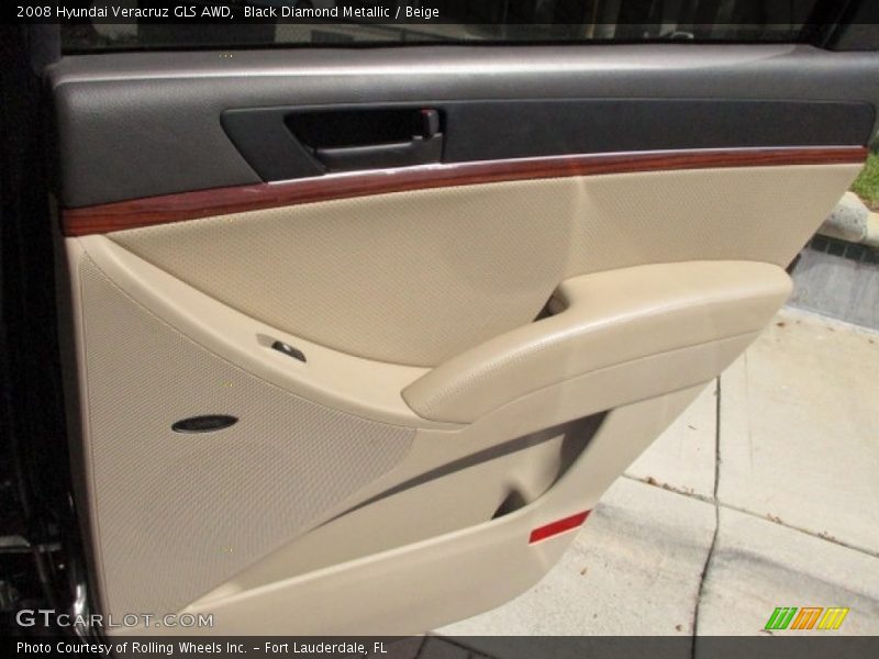 Black Diamond Metallic / Beige 2008 Hyundai Veracruz GLS AWD